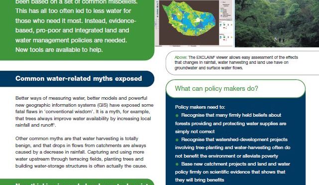 Forests, flows and water harvesting: replacing myths in water management