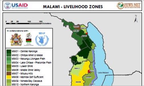 Malawi: livelihood zones map