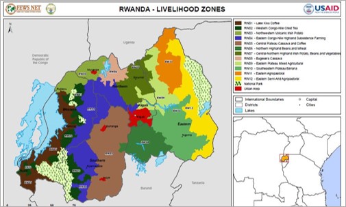 Rwanda: livelihood zones map