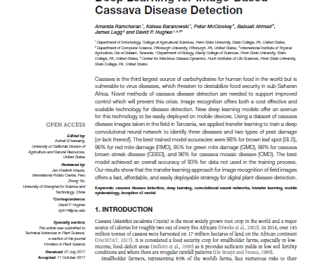 Using transfer learning for image-based cassava disease detection